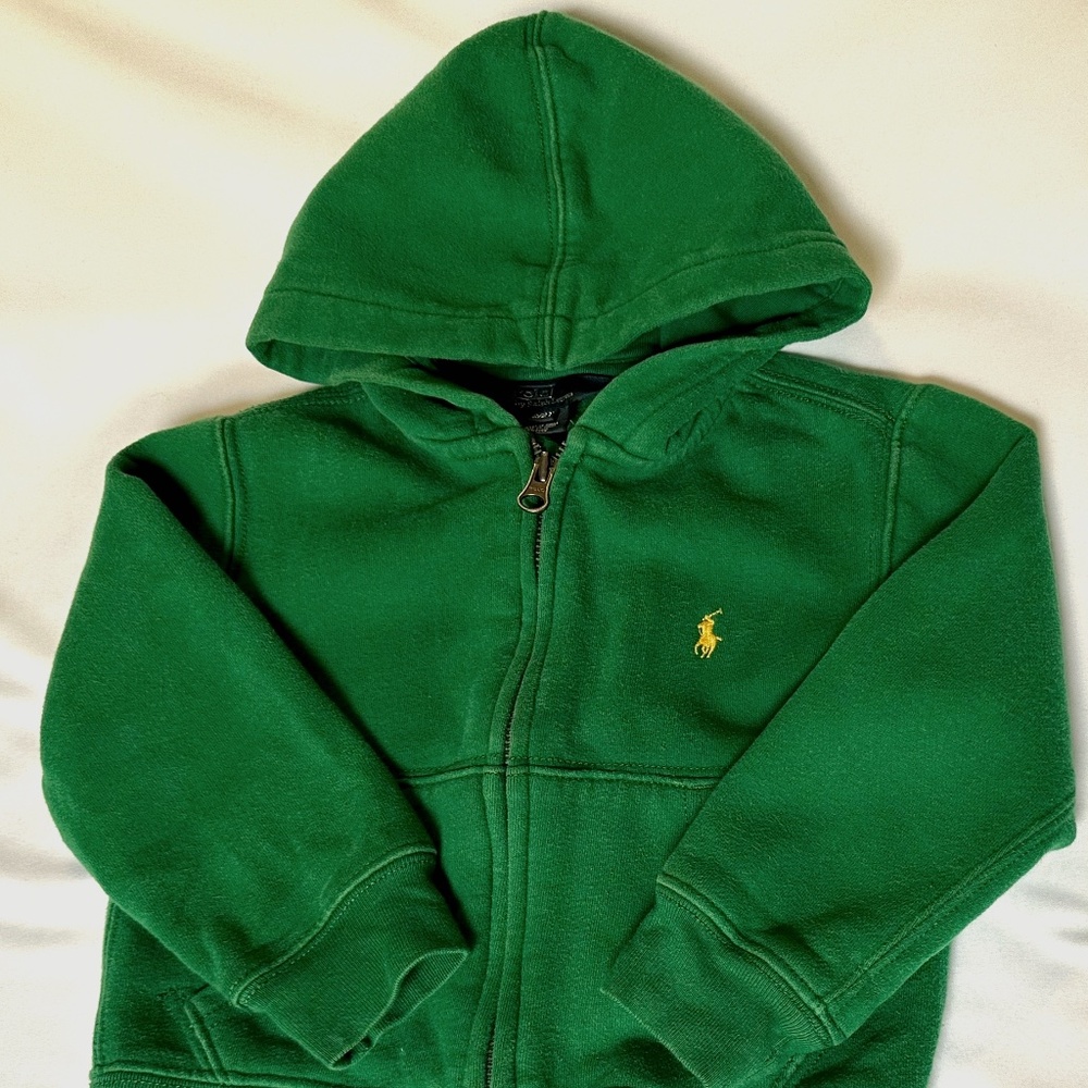 Ralph Lauren Kids Green Hood Sweater 2T